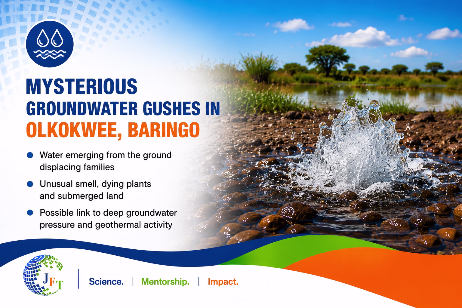 Olkokwee groundwater eruption